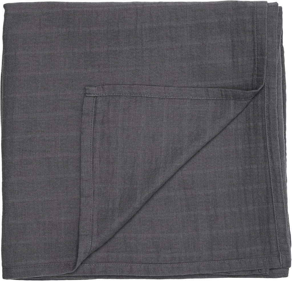 Swaddle - 100% Organic Cotton - Muslin Swaddle Blankets for Newborn, 47" x 47" (Soft Grey)