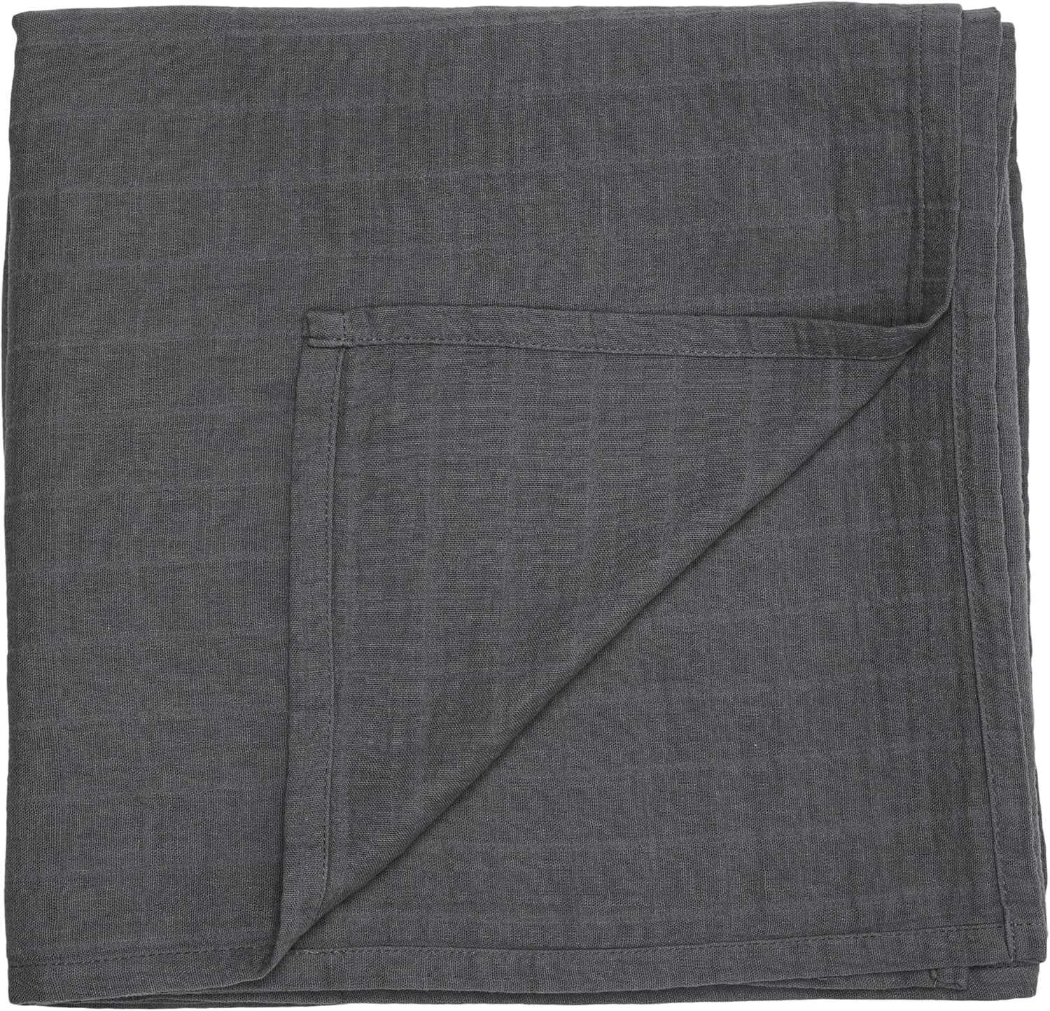 Swaddle - 100% Organic Cotton - Muslin Swaddle Blankets for Newborn, 47" x 47" (Soft Grey)