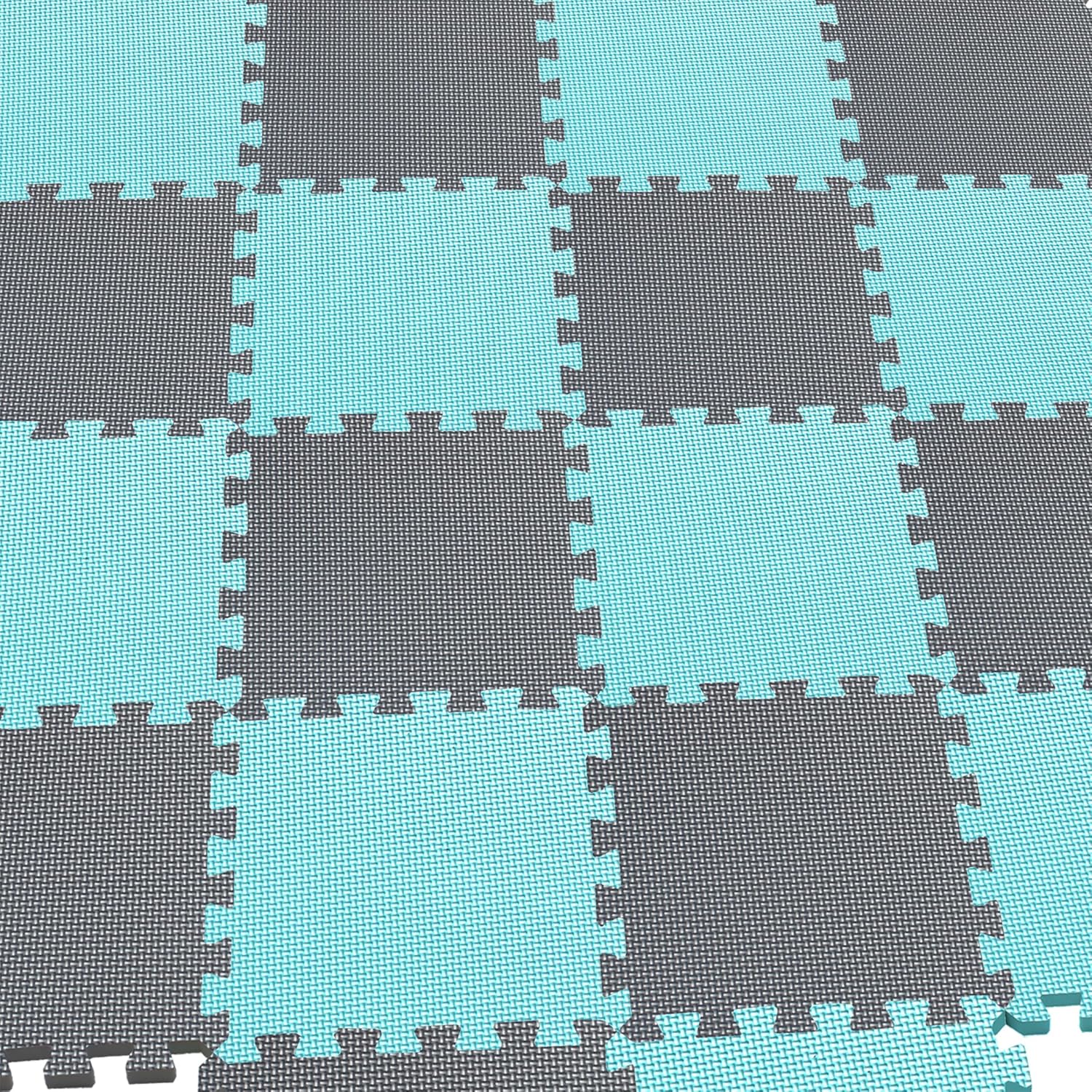 MQIAOHAM® 25 Pieces Puzzle Play Mats, Soft Baby Play Mat, Kids Interlocking Foam Floor Tiles, Toddlers Carpet Playmats G301025-108112